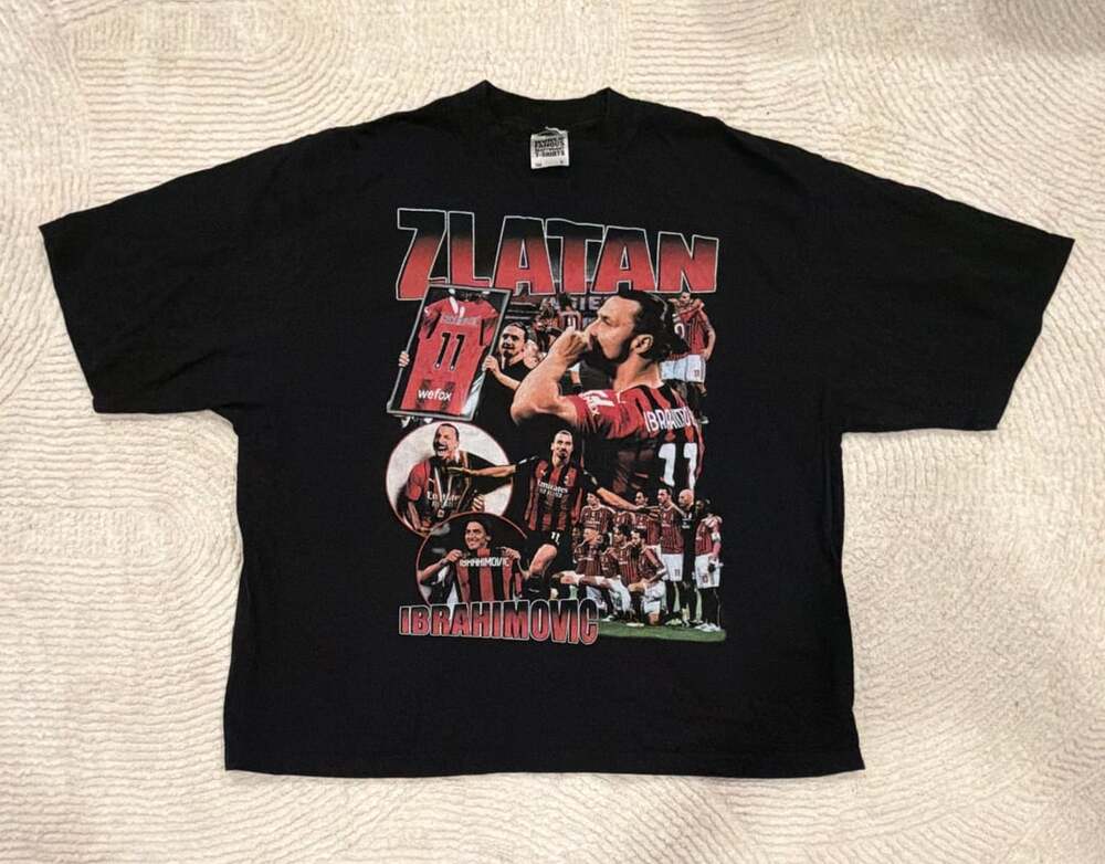 World Famous Heavyweight T-Shirts Zlatan Ibrahimovic Size L Black